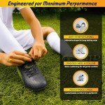 Vizari Stealth Firm Ground Soccer Cleats - Lightweight, Durable & Comfortable Kids & Youth Soccer Cleats with Excellent Traction - Girls & Boys Soccer Shoes with Padded Heel & Anti-Stretch Lining