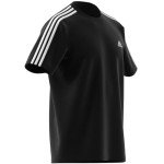 adidas Men's Essentials Single Jersey 3-Stripes T-Shirt, Black/White, Medium