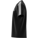adidas Men's Essentials Single Jersey 3-Stripes T-Shirt, Black/White, Medium