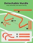 GHB 10 Pack 7” Agility Hurdles Speed Agility Training Hurdles, Detachable Sturdy Hurdles Training Equipment Set with Carry Bag for Kids,Athletes,Soccer,Basketball