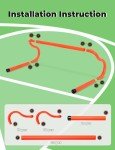 GHB 10 Pack 7” Agility Hurdles Speed Agility Training Hurdles, Detachable Sturdy Hurdles Training Equipment Set with Carry Bag for Kids,Athletes,Soccer,Basketball