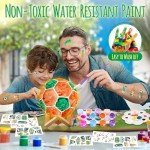 LAOESE Paint Your Own Soccer Ball Lamp Kit, DIY 3D Night Light with Soccer Stickers & Wooden Stand, Art Supplies Creativity Arts & Crafts Kit for Kids, Birthday Easter Gifts for Boys