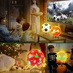 LAOESE Paint Your Own Soccer Ball Lamp Kit, DIY 3D Night Light with Soccer Stickers & Wooden Stand, Art Supplies Creativity Arts & Crafts Kit for Kids, Birthday Easter Gifts for Boys