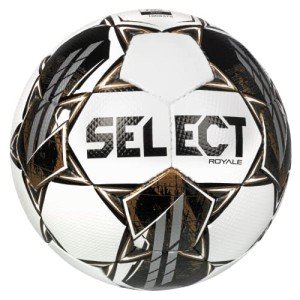 Select Royale V22 Soccer Ball, White/Black/Gold, Size 5