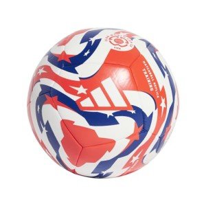 adidas Unisex-Adult FIFA Club World Cup Training Soccer Ball, White/Lucid Red/Power Blue/Black, 4