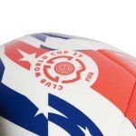 adidas Unisex-Adult FIFA Club World Cup Training Soccer Ball, White/Lucid Red/Power Blue/Black, 4