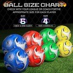 HyDren 4 Pcs Soccer Ball with Pump Official Size Indoor Outdoor Sports Soccer for Child Teens Adult Players Game Practice Training Sports Gift