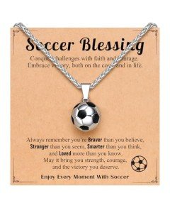 PINKDODO Soccer Gifts for Kids Boys 8 12 10 14 Soccer Stuff Accessories Necklace Christmas Valentines Easter Gifts for Teens Boys Messi Ronaldo