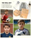 PINKDODO Soccer Gifts for Kids Boys 8 12 10 14 Soccer Stuff Accessories Necklace Christmas Valentines Easter Gifts for Teens Boys Messi Ronaldo