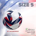 GX Tour+ USA Soccer Ball. Custom USA Soccer. Training and Match Ball (White/Red/Blue)