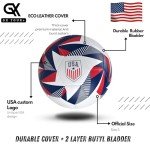 GX Tour+ USA Soccer Ball. Custom USA Soccer. Training and Match Ball (White/Red/Blue)