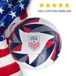 GX Tour+ USA Soccer Ball. Custom USA Soccer. Training and Match Ball (White/Red/Blue)