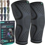 Modvel Compression Knee Brace for Women & Men, 2-Pack Knee Brace for Running Knee Pain, Knee Support Compression Sleeve, Workout Sports Knee Braces for Meniscus Tear, ACL & Arthritis Pain Relief