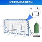 Winthai 7x3.7FT Soccer Rebounder Net, Quick-Switch Angle Soccer Training for Control Passing Practice, Easy Setup Rebounder Gifts Aids & Equipment for Kids,Teens & Adults