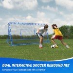 Winthai 7x3.7FT Soccer Rebounder Net, Quick-Switch Angle Soccer Training for Control Passing Practice, Easy Setup Rebounder Gifts Aids & Equipment for Kids,Teens & Adults