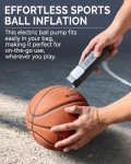 ETENWOLF P200 Electric Ball Pump 2000mAh Sports Air Pump with Digital Pressure Gauge for Basketball Soccer Volleyball (Black)