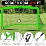 Soccer Goal for Backyard, 2 Pack 6x4 ft Soccer Nets, Portable Pop Up Soccer Goals, Soccer Kit Training Equipment with Soccer Ball, Target, Agility Ladder and Cones, Youth Outdoor Sports Games