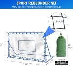 Winthai 5.9x3.7FT Soccer Rebounder Net, Quick-Switch Angle Soccer Training for Control, Passing Practice, Easy Setup Rebounder Gifts Aids & Equipment for Kids,Teens & Adults