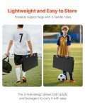 VEVOR Soccer Rebounder Board, 40 x 16 in Portable Training Wall with Dual Angles Rebound, Foldable HDPE Kickback Board, Soccer Practice Equipment, Ideal for Kids and Adults Passing & Shooting Drills