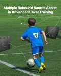 VEVOR Soccer Rebounder Board, 40 x 16 in Portable Training Wall with Dual Angles Rebound, Foldable HDPE Kickback Board, Soccer Practice Equipment, Ideal for Kids and Adults Passing & Shooting Drills