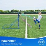 Winthai 5.9x3.7FT Soccer Rebounder Net, Quick-Switch Angle Soccer Training for Control, Passing Practice, Easy Setup Rebounder Gifts Aids & Equipment for Kids,Teens & Adults