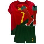 Bluepistil Soccer Jersey for Boys Kids Boy Girls Youth Football #7 Jerseys 3 Piece Red