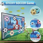 VATOS Toy Soccer Ball Game Set for Boys and Girls, Indoor Outdoor Backyard Toss Soccer Goal Game with 2 Balls, 1 Flannel Target, Soccer Toys for 3-5 6-8 8-12 Years Old Kids Birthday