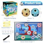 VATOS Toy Soccer Ball Game Set for Boys and Girls, Indoor Outdoor Backyard Toss Soccer Goal Game with 2 Balls, 1 Flannel Target, Soccer Toys for 3-5 6-8 8-12 Years Old Kids Birthday