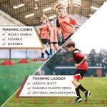 POWRMOVE Soccer Goals for Backyard - Portable Soccer Goals Set of 2 with Pump, Cones, Training Ladder, Size 4 Ball and Carry Bag - 6FT x 4FT Soccer Nets, Durable Soccer Equipment for Kids and Adults