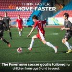 POWRMOVE Soccer Goals for Backyard - Portable Soccer Goals Set of 2 with Pump, Cones, Training Ladder, Size 4 Ball and Carry Bag - 6FT x 4FT Soccer Nets, Durable Soccer Equipment for Kids and Adults