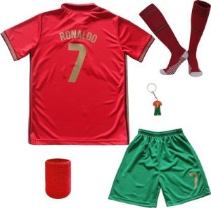 ORGBRAIN Ronaldo #7 Home Kids Soccer Football Futbol Jersey & Shorts Socks Set Youth Sizes (Home,28)