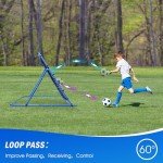Winthai 4.8x3.7FT Soccer Rebounder Net, Quick-Switch Angle Soccer Training for Control, Passing Practice, Easy Setup Rebounder Gifts Aids & Equipment for Kids,Teens & Adults