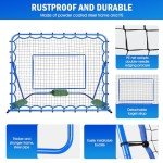 Winthai 4.8x3.7FT Soccer Rebounder Net, Quick-Switch Angle Soccer Training for Control, Passing Practice, Easy Setup Rebounder Gifts Aids & Equipment for Kids,Teens & Adults