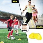 Gendeda Speed Agility Training Set, Includes Agility Ladder, Resistance Parachute, Jump Rope,5 Resistance Bands, Muscle Roller Stick and 10 Cones, Speed Training Equipment for Soccer Football (Yellow)