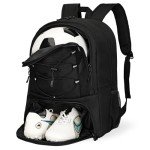 Goloni Soccer Bag, Basketball Bag with Ball Compartment & Shoe Compartment,Large Soccer Backpack for Basketball,Volleyball,Gym
