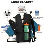 Goloni Soccer Bag, Basketball Bag with Ball Compartment & Shoe Compartment,Large Soccer Backpack for Basketball,Volleyball,Gym