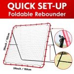 Soccer Rebounder Rebound Net, Kick-Back | Football Training Gifts, Aids & Equipment for Kids Teens & All Ages, Perfect Storage