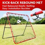 Soccer Rebounder Rebound Net, Kick-Back | Football Training Gifts, Aids & Equipment for Kids Teens & All Ages, Perfect Storage