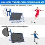 5x4FT Dual-Sided Soccer Rebounder Net, Fast & Slow Rebound Speed Training for Control, Passing Practice, Easy Setup Baseball/Volleyball Rbounder Gifts Aids & Equipment for Kids,Teens & Adults