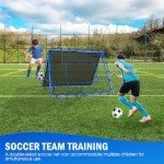 5x4FT Dual-Sided Soccer Rebounder Net, Fast & Slow Rebound Speed Training for Control, Passing Practice, Easy Setup Baseball/Volleyball Rbounder Gifts Aids & Equipment for Kids,Teens & Adults