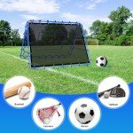 5x4FT Dual-Sided Soccer Rebounder Net, Fast & Slow Rebound Speed Training for Control, Passing Practice, Easy Setup Baseball/Volleyball Rbounder Gifts Aids & Equipment for Kids,Teens & Adults