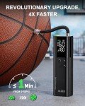 Olgeo Electric Ball Pump, 16PSI Portable Air Pump with Pressure Gauge and Digital LCD Display for Basketball Pump, Soccer Ball, Football Pump, Volleyball Pump, 4X Faster Sports Ball Pump