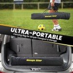 MangoStar Soccer Goal, 12X6 FT Soccer Goals for Backyard Portable Net Collapsible Metal Base, Quick Setup Soccer Net for Indoor Outdoor Practice Training with Carry Bag