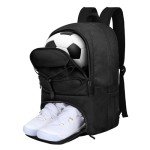 Goloni Soccer Backpack,Soccer Bag with Ball Holder & Shoe Compartment,Large Sports Bag for Basketball, Volleyball,Football