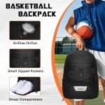 Goloni Soccer Backpack,Soccer Bag with Ball Holder & Shoe Compartment,Large Sports Bag for Basketball, Volleyball,Football