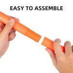 Nbguigdstr 6 Pcs 5FT Adjustable Agility Training Poles for Soccer,Basketball, Football, Horse,Dog-Speed and Agility Training Equipment Sports Training Poles with Rubber Bases and Bag（Orange）
