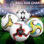 4 Pack Soccer Ball with Pump Size 5 Deflated Soccer Balls Bulk for Outdoor Indoor Game Practice Training Sport Gift for Kids Boys Youth Teens Adult Charity Donation