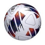 WILSON NCAA Vivido Match Soccer Ball - Size 5, White/Orange/Purple