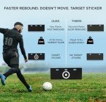 ZivPlay Soccer Rebounder Board Soccer Training Equipment Portable Wall Trainer for Kick Back Practice with 2 Ball Rebound Angles 40 x 16 Inch