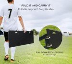 ZivPlay Soccer Rebounder Board Soccer Training Equipment Portable Wall Trainer for Kick Back Practice with 2 Ball Rebound Angles 40 x 16 Inch